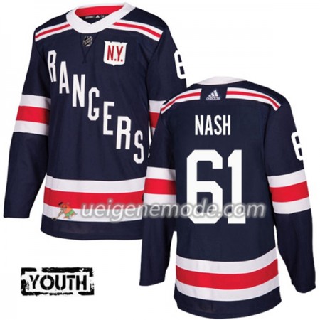 Kinder Eishockey New York Rangers Trikot Rick Nash 61 Adidas 2017-2018 Navy Blue 2018 Winter Classic Authentic